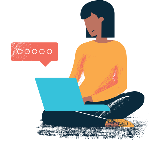 Illustration of a developer working on an application
